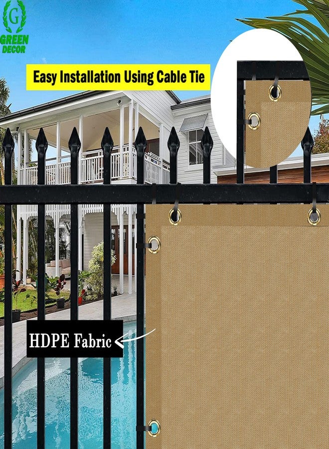 GREEN DECOR HDPE Fabric Self Fold Baby Kids Safety Net Protector for Balcony & Staircase Railing Guard,Balcony Stairway Net Baby Safety Products for Indoor&Outdoor(Beige Color, 0.80X5 MTR) - Image 4